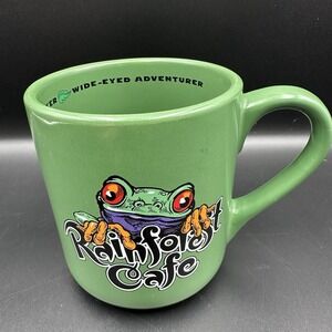 Rainforest Cafe Large Mug FROG TOAD Cha Cha Practical Joker 2000 Green 4 3/4"